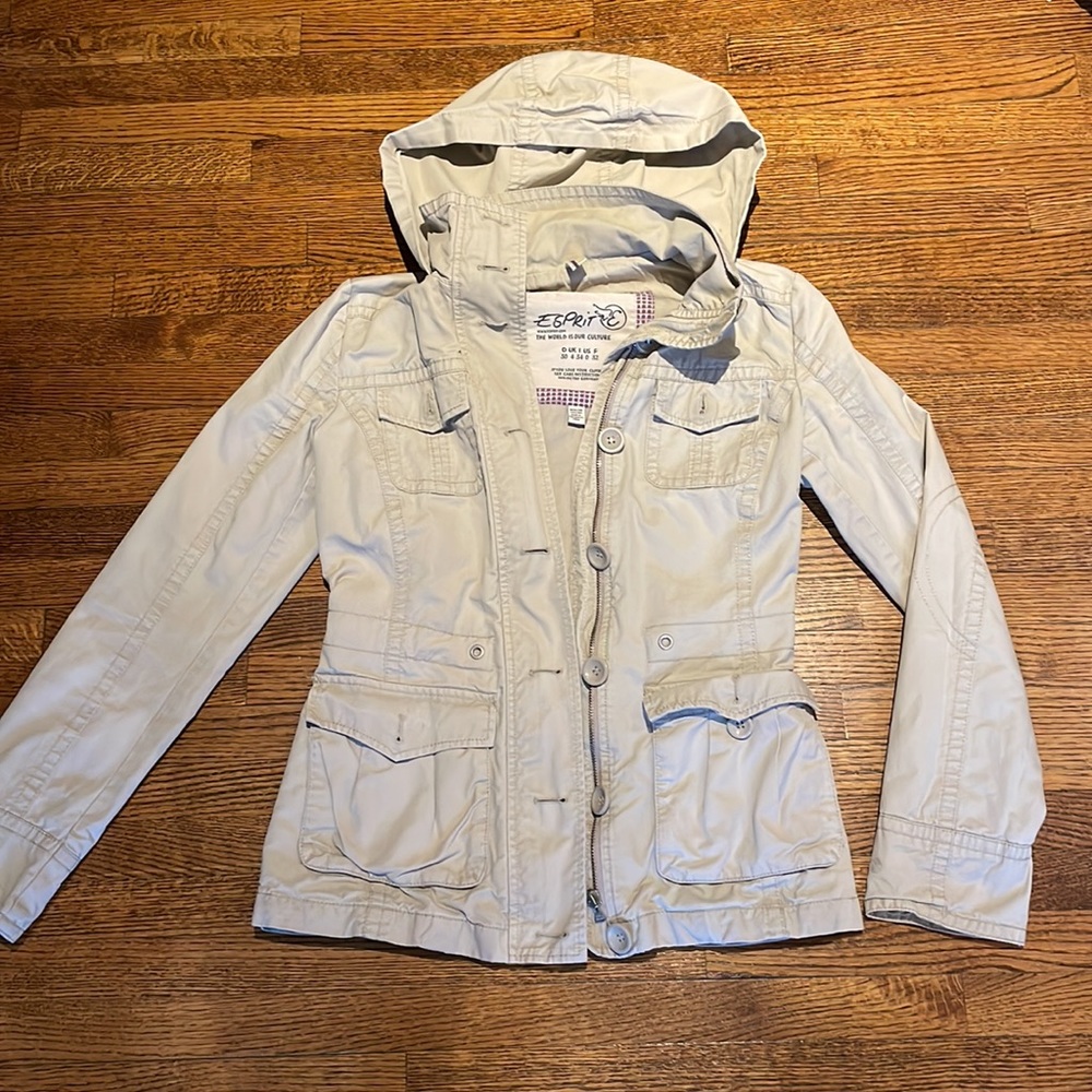 Vintage Esprit cotton fitted cargo jacket – size XS